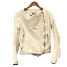 画像をギャラリービューアに読み込む, sisii シシ ユーズド加工ドレープノーカラーレザージャケット ライダースジャケット 14412