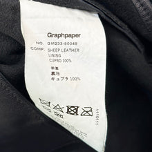 将图片加载到图库查看器,Graphpaper グラフペーパー 23AW Sheep Leather Oversized Shirt レザーオーバーシャツ GM233-50048 2 ブラック 15884