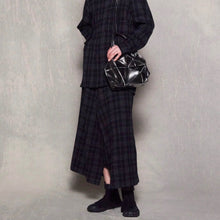 Load image into Gallery viewer, Y's ワイズ 24AW W/ CHECK RED STITCH GUSSET PANTS レッドステッチウールチェックガゼットドローストリングパンツ YO-P20-112 14230
