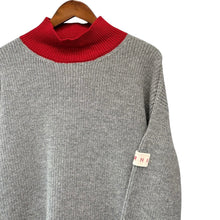 画像をギャラリービューアに読み込む, MARNI マルニ 23AW ダメージ加工ルーズフィットハイネックニットセーター GCMD0317Q1 40 グレー 15534