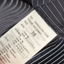 画像をギャラリービューアに読み込む, ENFOLD エンフォルド 23AW WINTER SHIRT 切替ストライプシャツ 300GA230-1540 38 ネイビー R14709