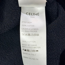 이미지를 갤러리 뷰어에 로드 , CELINE セリーヌ イタリア製 ロゴプリントプルオーバーパーカー 2Y321052H L ブラック 15428