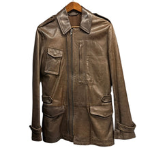 Load image into Gallery viewer, Maison Martin Margiela メゾンマルタンマルジェラ 10AW REPLICA aviators jacket レプリカ アビエーターレザージャケット S30AM0150 46 ブラウン 15351