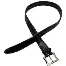 Load image into Gallery viewer, J&M DAVIDSON ジェイアンドエムデヴィッドソン ENVELOPE BUCKLE TIP END PLAITED BELT 30MM エンベロープバックルチップエンド メッシュレザーベルト 13915