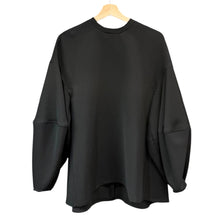 画像をギャラリービューアに読み込む, ENFOLD エンフォルド 21SS PEジョーゼットドレープスリーブプルオーバーシャツ 300ES230-3040 38 ブラック 14805
