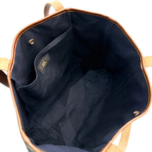 Lade das Bild in den Galerie-Viewer, RRL ダブルアールエル 24AW ハンドウーブンインディゴストライプトートバッグ ブルー 15396