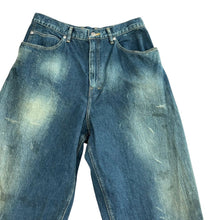 画像をギャラリービューアに読み込む, ANCELLM アンセルム WISM別注 23AW AGING LOOSE TAPERED 5P DENIM PANTS ダメージ加工デニムパンツ ACW4 14341