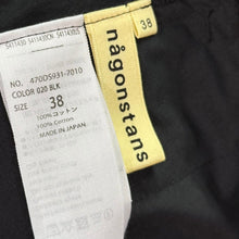 이미지를 갤러리 뷰어에 로드 , nagonstans ナゴンスタンス 20SS タイプライターデザインコットンワイドパンツ 470DS931-7010 38 ブラック R14644