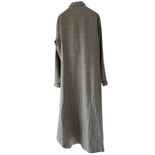 이미지를 갤러리 뷰어에 로드 , Y's ワイズ 24AW W/ MINI HERRINGBONE SHIRT CUTTING DRESS ヘリンボーンウールロングシャツドレスワンピース YO-D06-109 14227