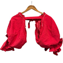 Load image into Gallery viewer, COMME des GARCONS COMME des GARCONS コムコム コムデギャルソン 23SS ボレロ エステル縮絨袖リボンブラウス RK-K801 S レッド 14828