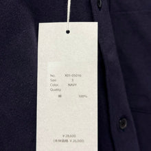 Load image into Gallery viewer, COMOLI コモリ 23SS COTTON JERSEY COMOLI SHIRT コットンジャージーシャツ X01-05016 3 ネイビー 15837