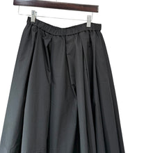 画像をギャラリービューアに読み込む, nagonstans ナゴンスタンス 23SS asymmetry elastic tack skirt タイプライターアシンメトリーゴムタックスカート 470GS931-0970 M ブラック 14536