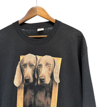画像をギャラリービューアに読み込む, FRUIT OF THE LOOM フルーツオブザルーム 90's WILLIAM WEGMAN プリントTシャツ XL ブラック 14904
