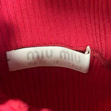 Load image into Gallery viewer, miu miu ミュウミュウ archive ハイネックリブ編みストレッチカットソー