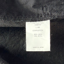 画像をギャラリービューアに読み込む, is-ness イズネス 26SS Linen Track Pants 1008PT07 リネンウールパンツ L ブラック 15375