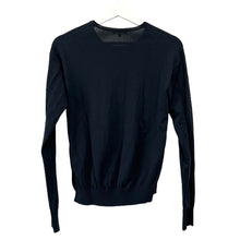 画像をギャラリービューアに読み込む, BLAMINK ブラミンク スリットデザインコットンニットセーター 36 ネイビー 7913-106-0033 3507