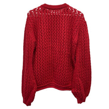 Load image into Gallery viewer, JUNYA WATANABE ジュンヤワタナベ 20AW スタッズデザインウールモヘヤニットセーター JF-N016 S レッド 3474