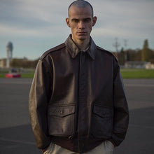 Lade das Bild in den Galerie-Viewer, AVIREX7522 アヴィレックス 22AW A-2 レザージャケット 7832950008 14199
