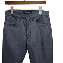 画像をギャラリービューアに読み込む, JUNYA WATANABE ジュンヤワタナベ 04AW ストライプウールスリムパンツ S ブルー JN-P020 AD2004 2