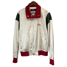 画像をギャラリービューアに読み込む, Dsquared2 ディースクエアード SAMPLE 24SS Bowling Satin Bomber サテンスポーツジャケット 48 オフホワイト S74AM1457 14740