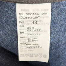 画像をギャラリービューアに読み込む, ENFOLD エンフォルド 23AW WIDE BOX VEST ワイドボックスメルトンベスト 300GA230-1090 38 ネイビー 14812