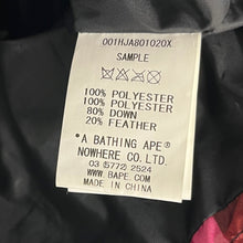 Load image into Gallery viewer, A BATHING APE アベイシングエイプ SAMPLE マルチカラーカモフラパッチワークプリントフーデットダウンジャケット