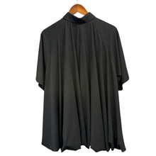 画像をギャラリービューアに読み込む, ENFOLD エンフォルド 25SS BALLOON HALF-SLEEVE BLOUSE バルーン半袖シャツ 300IS230-1971 38 ブラック 15563