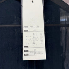 将图片加载到图库查看器,ato アトウ シースルーノースリーブシャツ 36 ブラック 15615