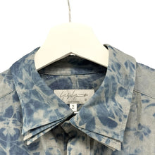 画像をギャラリービューアに読み込む, Yohji yamamoto POUR HOMME ヨウジヤマモトプールオム 24AW C/F ING INK PLACKET TAB TRIPLE COLLAR BLOUSE 染色加工3枚襟コットンロングシャツ HO-B19-502 14268