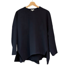 画像をギャラリービューアに読み込む, ENFOLD エンフォルド 19SS ダブルクロススクエアBOXプルオーバーカットソー シャツ ブラウス 300CS230-0470 36 ネイビー 14564