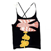 Load image into Gallery viewer, mina perhonen ミナペルホネン forest parade ニットキャミソール js8408 ネイビー R14594