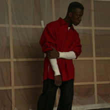 Load image into Gallery viewer, ANCELLM アンセルム 22AW LINENSUEDE OVERSIZED LS SHIRT リネンスウェードオーバーサイズシャツ ANC-SH10