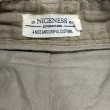 画像をギャラリービューアに読み込む, NICENESS ナイスネス 20SS WATER 接結リネンスポーツスラックスパンツ NNW-T01S20 14316