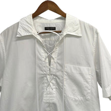 이미지를 갤러리 뷰어에 로드 , COMME des GARCONS HOMME PLUS コムデギャルソンオムプリュス 03SS プルオーバーレースアップ半袖シャツ PI-B041 14043