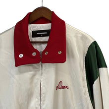 画像をギャラリービューアに読み込む, Dsquared2 ディースクエアード SAMPLE 24SS Bowling Satin Bomber サテンスポーツジャケット 48 オフホワイト S74AM1457 14740