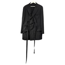 画像をギャラリービューアに読み込む, Yohji yamamoto POUR HOMME ヨウジヤマモトプールオム 24AW RAYON DENIM W BELT JACKET ベルトジャケット HO-J96-535 14272