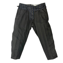이미지를 갤러리 뷰어에 로드 , Yohji Yamamoto POUR HOMME ヨウジヤマモトプールオム 25AW DIAGONAL FPADDED PRINTED PANTS 墨染リバーシブル中綿ワイドテーパードパンツ HL-P45-804 2 ブラック 15177