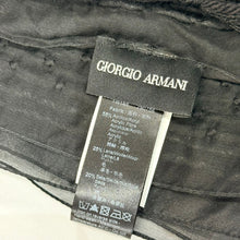 画像をギャラリービューアに読み込む, GIORGIO ARMANI ジョルジオアルマーニ シルク混フリンジロングストール F ブラック 15129