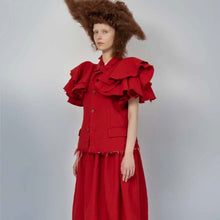 Load image into Gallery viewer, COMME des GARCONS COMME des GARCONS コムコム コムデギャルソン 23SS ポリエステル縮絨加工フリルデザイン付け袖 RK-K802