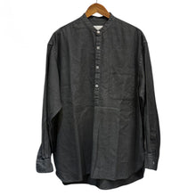 이미지를 갤러리 뷰어에 로드 , ADAM ET ROPE アダムエロペ ルーズシルエットバンドカラーリネンスキッパーシャツ L ブラック 15038