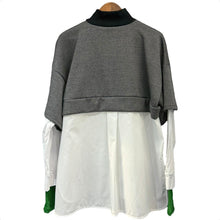 이미지를 갤러리 뷰어에 로드 , nagonstans ナゴンスタンス 25AW layered long-sleeves ハーフジップレイヤードプルオーバーシャツ 470IA180-0241 M ミックス 15012