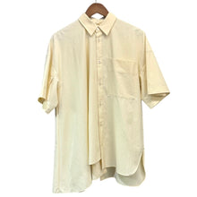 이미지를 갤러리 뷰어에 로드 , nagonstans ナゴンスタンス 25AW asymmetry shirt アシンメトリー半袖シャツ 470IA430-0301 M アイボリー 15009