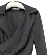 画像をギャラリービューアに読み込む, JUNYA WATANABE ジュンヤワタナベ 04SS ウールポリエステルカットオフデザインジャケット JM-J017 M ブラック 3480