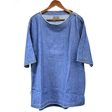 Load image into Gallery viewer, S'YTE by yohji yamamoto サイト ヨウジヤマモト 8OZ DENIM OPEN-SHOULDER SHIRT デニムシャツ UI-B26-007 3 インディゴ 15267