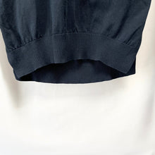 画像をギャラリービューアに読み込む, BLAMINK ブラミンク スリットデザインコットンニットセーター 36 ネイビー 7913-106-0033 3507