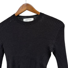 画像をギャラリービューアに読み込む, ENFOLD エンフォルド 22SS マルチカラーリブニットレイヤードカットソー 300FS270-2330 38 ブラック 14703