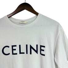 이미지를 갤러리 뷰어에 로드 , CELINE セリーヌ フランス製 ロゴプリントTシャツ 2X764671Q.01EA XXS ホワイト 15427