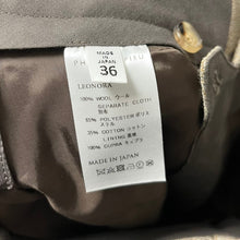 画像をギャラリービューアに読み込む, PHOTOCOPIEU フォトコピュー 22AW LEONORA WIDE LEG TROUSERS キャバリーツイルワイドパンツ 222LNR 36 ブラウン 3452