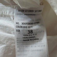 画像をギャラリービューアに読み込む, ENFOLD エンフォルド 22SS washedタイプライターギャザーシャツ 300FS930-1790 38 ホワイト 14715