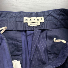 Load image into Gallery viewer, MARNI マルニ 18SS ストライプ切替スラックスパンツ 48 ネイビー 15282